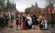 Felix de Vigne A Baptism in Flanders in the 18th Century France oil painting artist